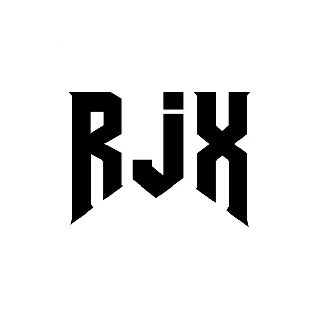 Diseño de logotipo de letra RJX para la compañía de tecnología RJX diseño de logotipo combinación de colores blanco y negro RJX logotipo RJX vector RJX diseño RJX icono RJX alfabeto RJX tipografía logotipo diseño