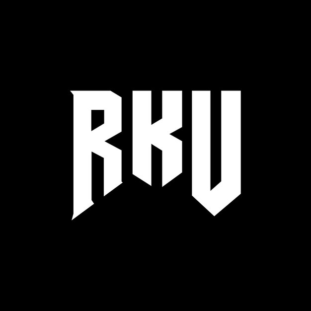 Diseño de logotipo de letra RKU para una empresa de tecnología RKU diseño de logotipo combinación de colores blanco y negro RKU logotipo RKU vector RKU diseño RKU icono RKU alfabeto RKU tipografía diseño del logotipo
