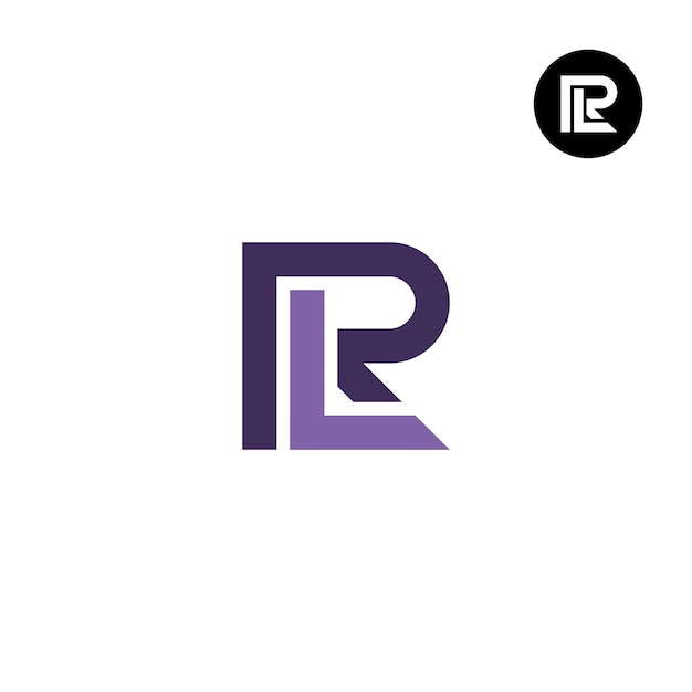 Diseño del logotipo de la letra RL LR Monograma