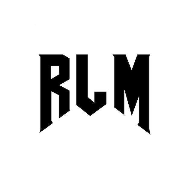 Diseño de logotipo de letra RLM para la empresa de tecnología RLM diseño de logotipo combinación de colores blanco y negro RLM logotipo RLM vector RLM diseño RLM icono RLM alfabeto RLM tipografía diseño del logotipo