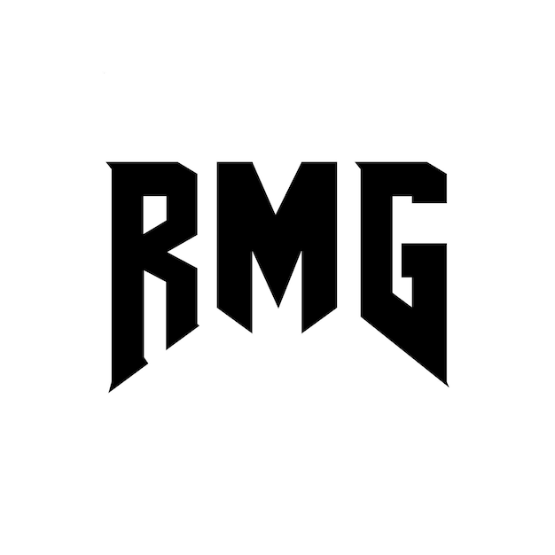 Diseño de logotipo de letra RMG para una empresa de tecnología Diseño de Logotipo RMG Combinación de colores blanco y negro Logo RMG Vector RMG Diseño de icono RMG Alfabeto RMG Tipografía diseño de logotipo