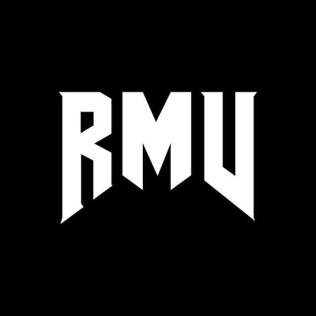 Diseño de logotipo de letra RMV para una empresa de tecnología Diseño del logotipo RMV combinación de colores blanco y negro Logotipo RMV vector RMV diseño Icono RMV alfabeto RMV tipografía diseño del logotipo