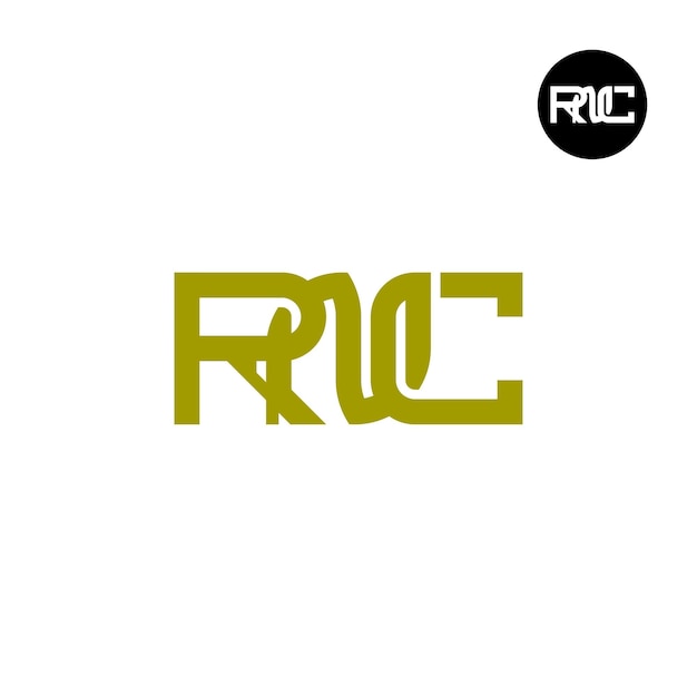 Diseño del logotipo de la letra RNC Monogram