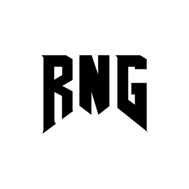 Diseño de logotipo de letra RNG para una empresa de tecnología Diseño del logotipo de RNG combinación de colores blanco y negro RNG logotipo RNG vector RNG diseño RNG icono RNG alfabeto RNG tipografía diseño del logotipo
