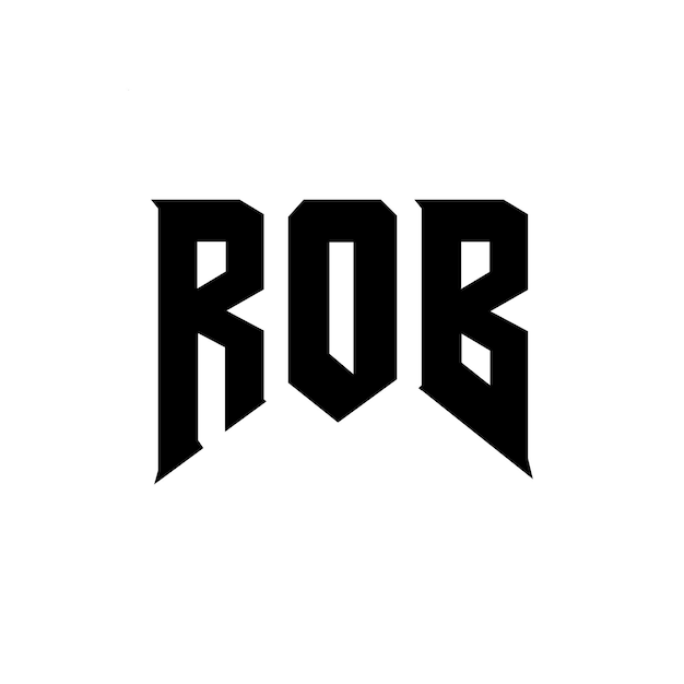 Diseño de logotipo de letra ROB para una empresa de tecnología ROB diseño de logotipo combinación de colores blanco y negro ROB logotipo ROB vector ROB diseño ROB icono ROB alfabeto ROB tipografía diseño del logotipo