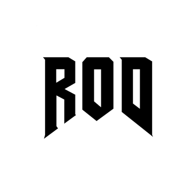 Diseño de logotipo de letra ROD para una empresa de tecnología Diseño del logotipo ROD combinación de colores blanco y negro Logotipo ROD vector ROD diseño Icono ROD alfabeto ROD tipografía diseño del logotipo