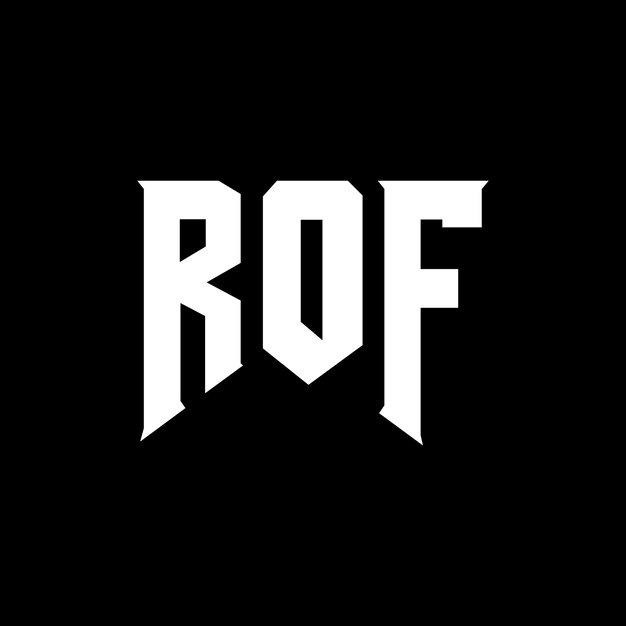 Diseño de logotipo de letra ROF para una empresa de tecnología ROF diseño de logotipo combinación de colores blanco y negro ROF logotipo ROF vector ROF diseño ROF icono ROF alfabeto ROF tipografía diseño del logotipo