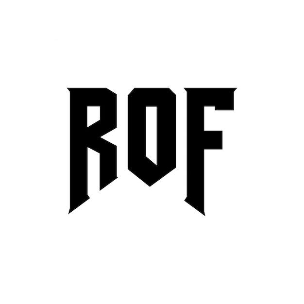 Diseño de logotipo de letra ROF para una empresa de tecnología ROF diseño de logotipo combinación de colores blanco y negro ROF logotipo ROF vector ROF diseño ROF icono ROF alfabeto ROF tipografía diseño del logotipo