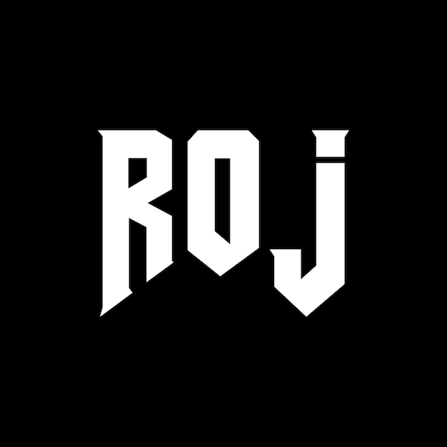 Diseño de logotipo de letra ROJ para la compañía de tecnología ROJ diseño de logotipo combinación de colores blanco y negro ROJ logotipo ROJ vector ROJ diseño ROJ icono ROJ alfabeto ROJ tipografía diseño del logotipo