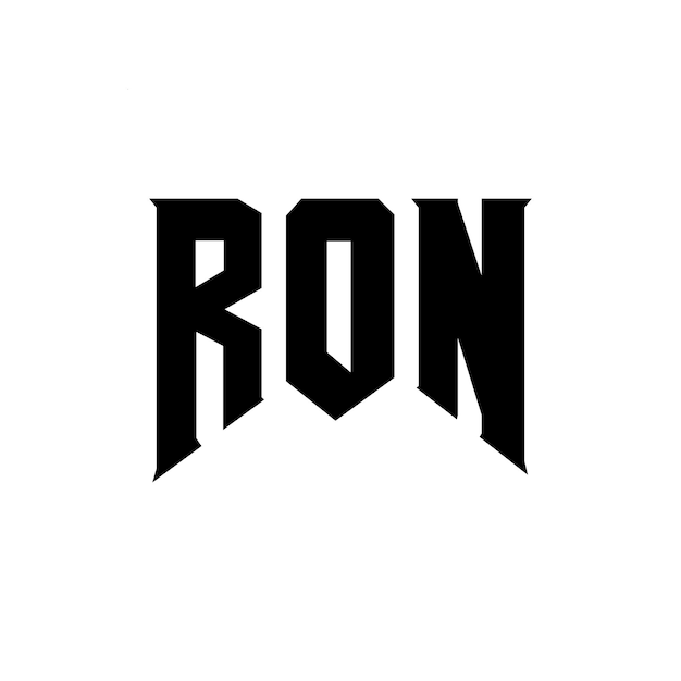 Diseño de logotipo de letra RON para una empresa de tecnología RON diseño de logotipo combinación de colores blanco y negro RON logotipo RON vector RON diseño RON icono RON alfabeto RON tipografía diseño del logotipo