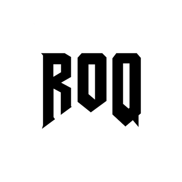 Diseño de logotipo de letra ROQ para una empresa de tecnología ROQ diseño de logotipo combinación de colores blanco y negro ROQ logotipo ROQ vector ROQ diseño ROQ icono ROQ alfabeto ROQ tipografía logotipo diseño