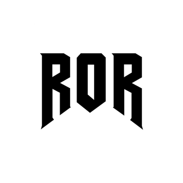 Diseño de logotipo de letra ROR para la compañía de tecnología ROR diseño de logotipo combinación de colores blanco y negro ROR logotipo ROR vector ROR diseño ROR icono ROR alfabeto ROR tipografía diseño del logotipo