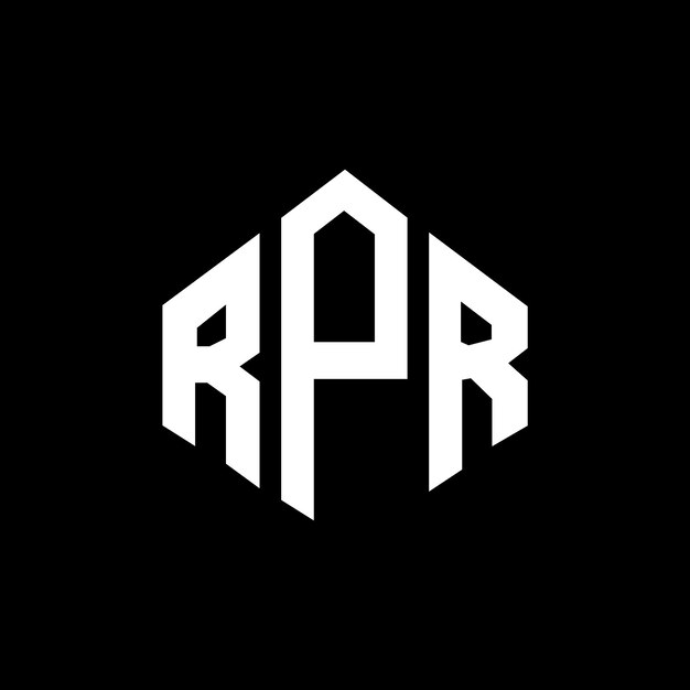 Diseño del logotipo de la letra RPR con forma de polígono RPR diseño del logotipo en forma de póligono y cubo RPR hexágono modelo de logotipo vectorial colores blanco y negro RPR monograma de negocios y logotipo inmobiliario