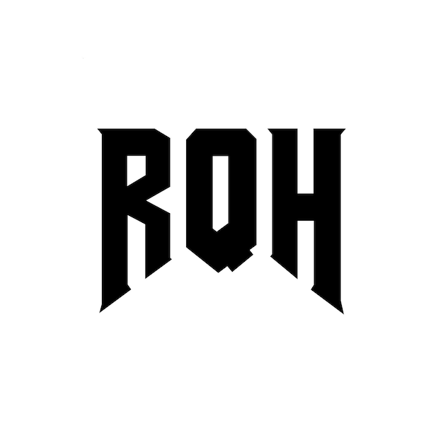 Diseño de logotipo de letra RQH para una empresa de tecnología Diseño del logotipo RQH combinación de colores blanco y negro RQH logo RQH vector RQH diseño RQH icono RQH alfabeto RQH tipografía diseño del logotipo