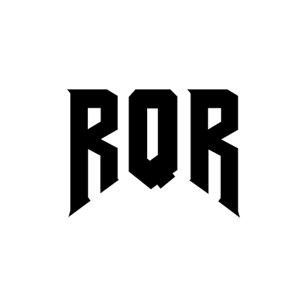 Diseño de logotipo de letra RQR para una empresa de tecnología Diseño de Logotipo RQR combinación de colores blanco y negro RQR logo RQR vector RQR diseño RQR icono RQR alfabeto RQR tipografía diseño de logotipo