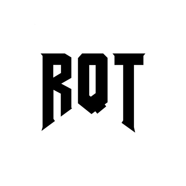 Diseño de logotipo de letra RQT para una empresa de tecnología Diseño de Logotipo RQT combinación de colores blanco y negro RQT Logo RQT vector RQT diseño RQT icono RQT alfabeto RQT tipografía diseño de logotipo