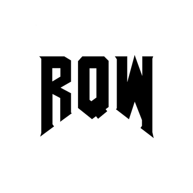 Diseño de logotipo de letra RQW para una empresa de tecnología Diseño del logotipo RQW combinación de colores blanco y negro RQW logo RQW vector RQW diseño Icono RQW alfabeto RQW tipografía diseño del logotipo