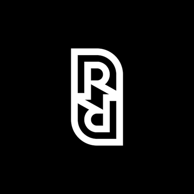 Vector diseño de logotipo letra rr