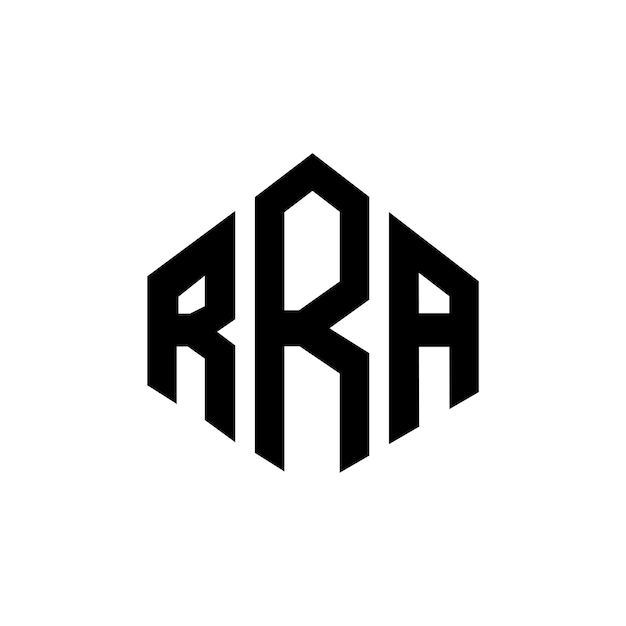 Diseño de logotipo de letra RRA con forma de polígono RRA polígono y forma de cubo diseño de logotipo RRA hexágono modelo de logotipo vectorial colores blanco y negro RRA monograma negocio y logotipo de bienes raíces