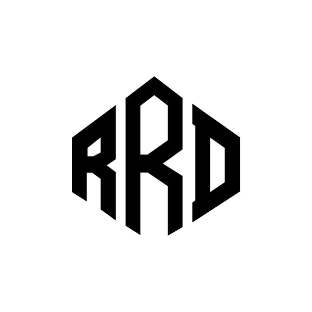 Diseño del logotipo de la letra RRD con forma de polígono RRD diseño del logotipo en forma de póligono y cubo RRD hexágono modelo de logotipo vectorial colores blanco y negro RRD monograma de negocios y logotipo de bienes raíces