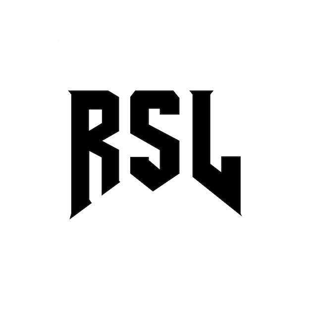 Diseño de logotipo de letra RSL para una empresa de tecnología Diseño del logotipo RSL combinación de colores blanco y negro Logotipo RSL vector RSL diseño Icono RSL alfabeto RSL tipografía diseño del logotipo