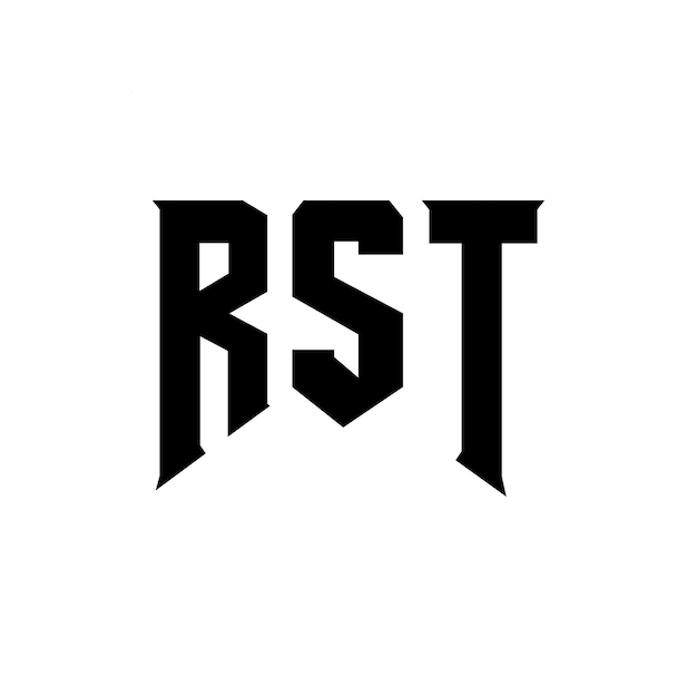 Diseño de logotipo de letra RST para la empresa de tecnología RST Diseño del logotipo RST combinación de colores blanco y negro RST Logotipo RST vector RST diseño RST icono RST alfabeto RST tipografía diseño del logotipo