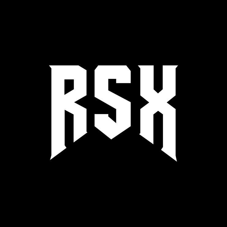 Vector diseño de logotipo de letra rsx para la compañía de tecnología rsx diseño de logotipo combinación de colores blanco y negro rsx logotipo rsx vector rsx diseño rsx icono rsx alfabeto rsx tipografía diseño de logotip