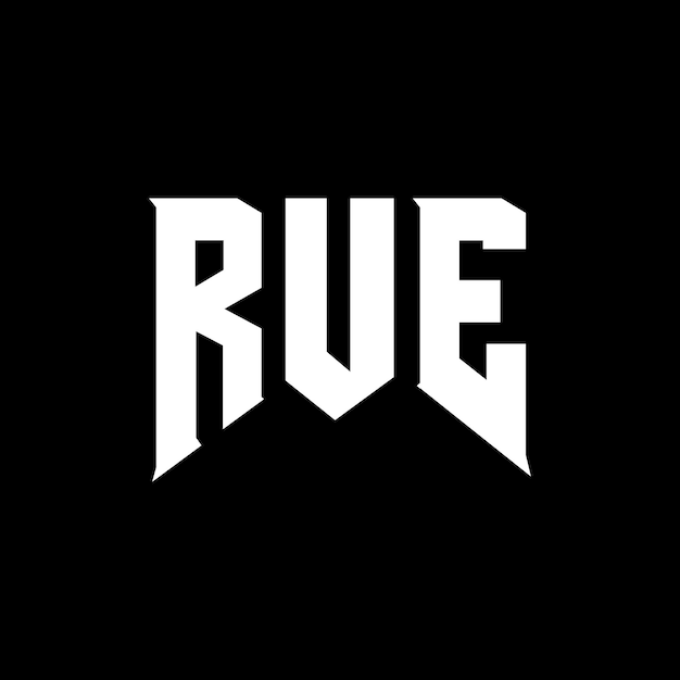 Diseño de logotipo de letra RUE para la empresa de tecnología RUE diseño de logotipo combinación de colores blanco y negro RUE logotipo RUE vector RUE diseño RUE icono RUE alfabeto RUE tipografía diseño de logo