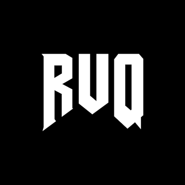 Diseño de logotipo de letra RUQ para una empresa de tecnología RUQ diseño de logotipo combinación de colores blanco y negro RUQ logotipo RUQ vector RUQ diseño RUQ icono RUQ alfabeto RUQ tipografía diseño de logotip