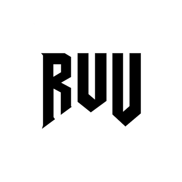 Diseño de logotipo de letra RUU para la compañía de tecnología RUU diseño de logotipo combinación de colores blanco y negro RUU logotipo RUU vector RUU diseño RUU icono RUU alfabeto RUU tipografía diseño de logotip