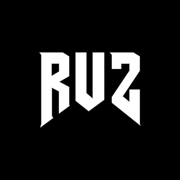 Diseño de logotipo de letra RUZ para una empresa de tecnología Diseño del logotipo RUZ combinación de colores blanco y negro RUZ logo RUZ vector RUZ diseño RUZ icono RUZ alfabeto RUZ tipografía diseño del logotipo