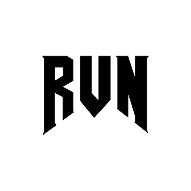 Diseño de logotipo de letra RVN para una empresa de tecnología Diseño de logótipo RVN combinación de colores blanco y negro Logotipo RVN vector diseño RVN icono RVN alfabeto RVN tipografía diseño de logotipo