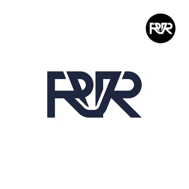 Diseño del logotipo de la letra RVR Monogram