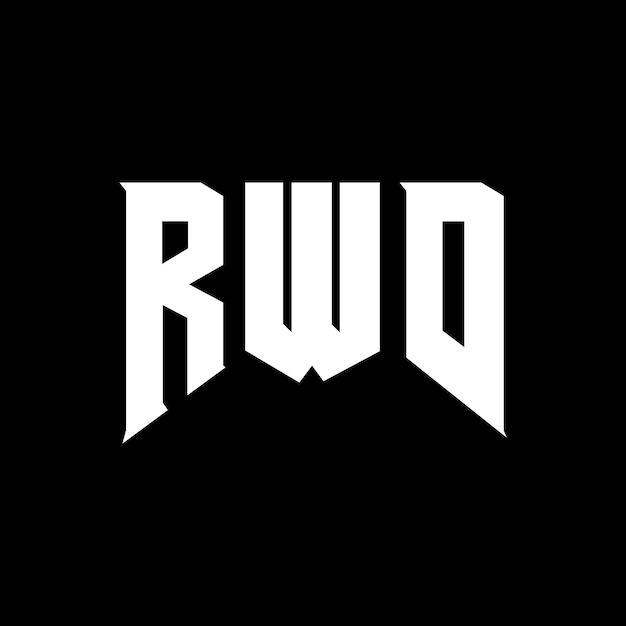 Diseño de logotipo de letra RWD para la compañía de tecnología RWD diseño de logotipo combinación de colores blanco y negro RWD logotipo RWD vector RWD diseño RWD icono RWD alfabeto RWD tipografía diseño del logotipo