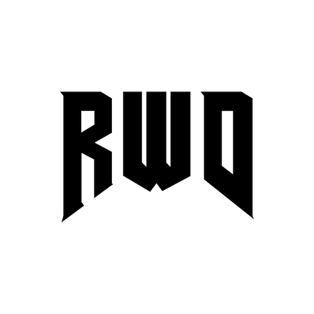 Diseño de logotipo de letra RWD para la compañía de tecnología RWD diseño de logotipo combinación de colores blanco y negro RWD logotipo RWD vector RWD diseño RWD icono RWD alfabeto RWD tipografía diseño del logotipo