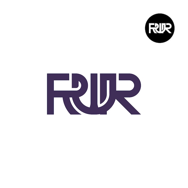 Vector diseño del logotipo de la letra rwr monogram