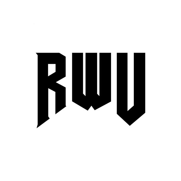 Diseño de logotipo de letra RWU para una empresa de tecnología Diseño del logotipo RWU combinación de colores blanco y negro RWU logo RWU vector RWU diseño RWU icono RWU alfabeto RWU tipografía diseño del logotipo
