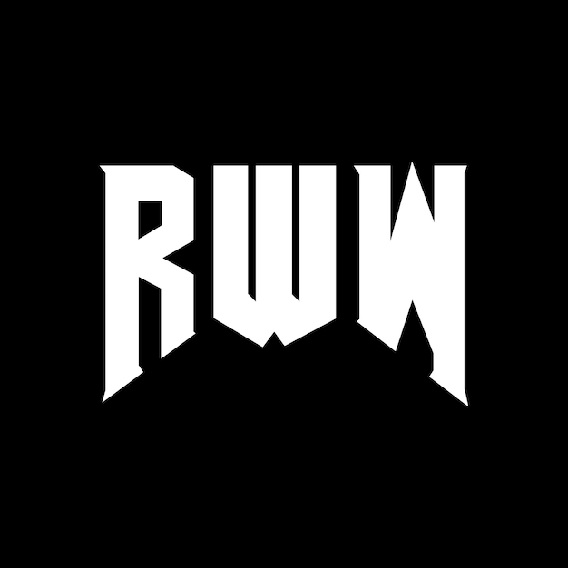 Diseño de logotipo de letra RWW para la compañía de tecnología RWW diseño de logotipo combinación de colores blanco y negro RWW logotipo RWW vector RWW diseño RWW icono RWW alfabeto RWW tipografía diseño del logotipo