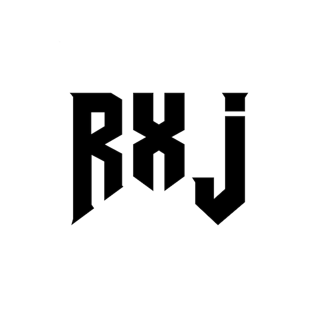 Diseño de logotipo de letra RXJ para la compañía de tecnología RXJ Logotipo de diseño de color blanco y negro RXJ logotipo RXJ vector RXJ diseño RXJ icono RXJ alfabeto RXJ tipografía diseño de logotipo