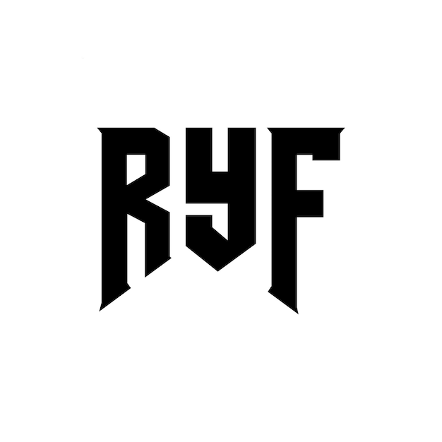 Diseño de logotipo de letra RYF para una empresa de tecnología Diseño del logotipo de RYF combinación de colores blanco y negro RYF logotipo RYF vector RYF diseño RYF icono RYF alfabeto RYF tipografía diseño del logotipo