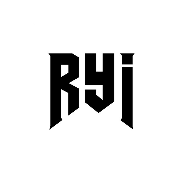 Diseño de logotipo de letra RYI para una empresa de tecnología Diseño de Logotipo RYI combinación de colores blanco y negro RYI logotipo Vector RYI diseño RYI icono RYI alfabeto RYI tipografía diseño de logotipo