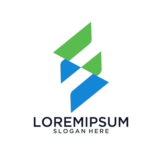 diseño del logotipo con la letra s abstracto