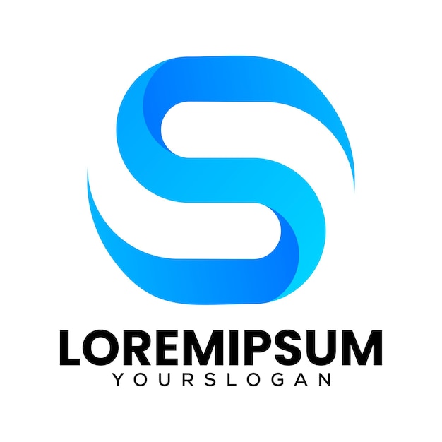 diseño del logotipo de la letra S colorida