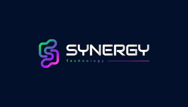 Diseño de logotipo de letra S colorido con estilo de línea moderno y mínimo