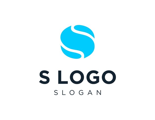 Diseño del logotipo de la letra S creado utilizando la aplicación Corel Draw 2018 con un fondo blanco