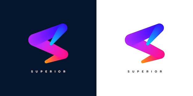 Diseño de logotipo de letra S creativo y vibrante con logotipo de concepto de degradado colorido S con estilo de mezcla