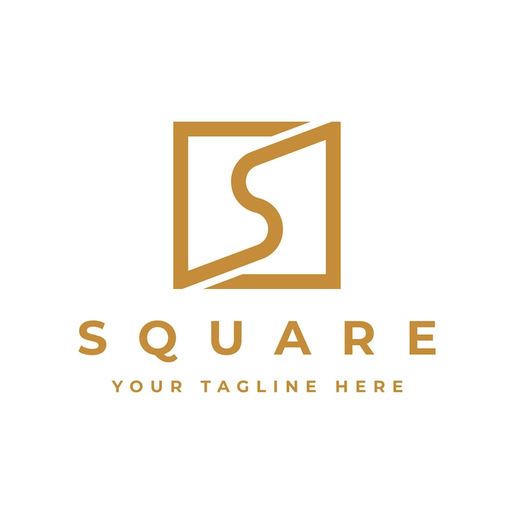 Vector diseño del logotipo de la letra s cuadrada