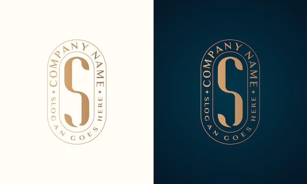 Diseño de logotipo de letra S elegante de identidad corporativa de lujo premium abstracto