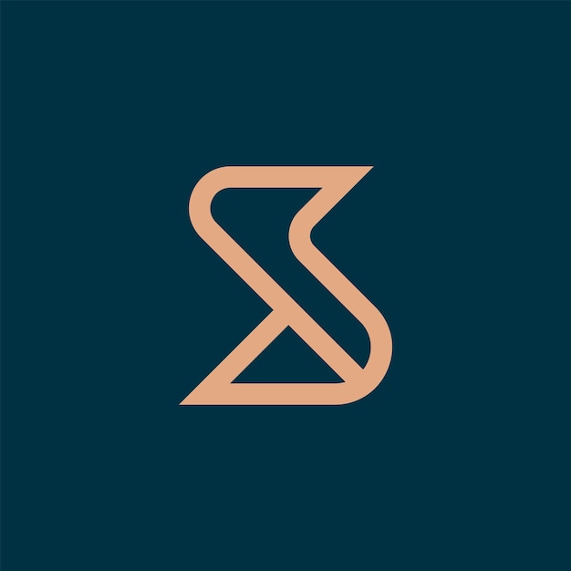 Diseño de logotipo de letra S minimalista moderno