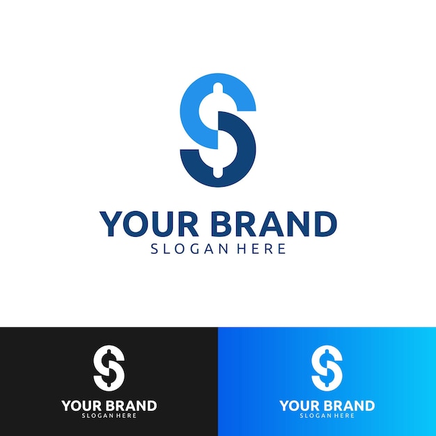 Vector diseño del logotipo de la letra s money